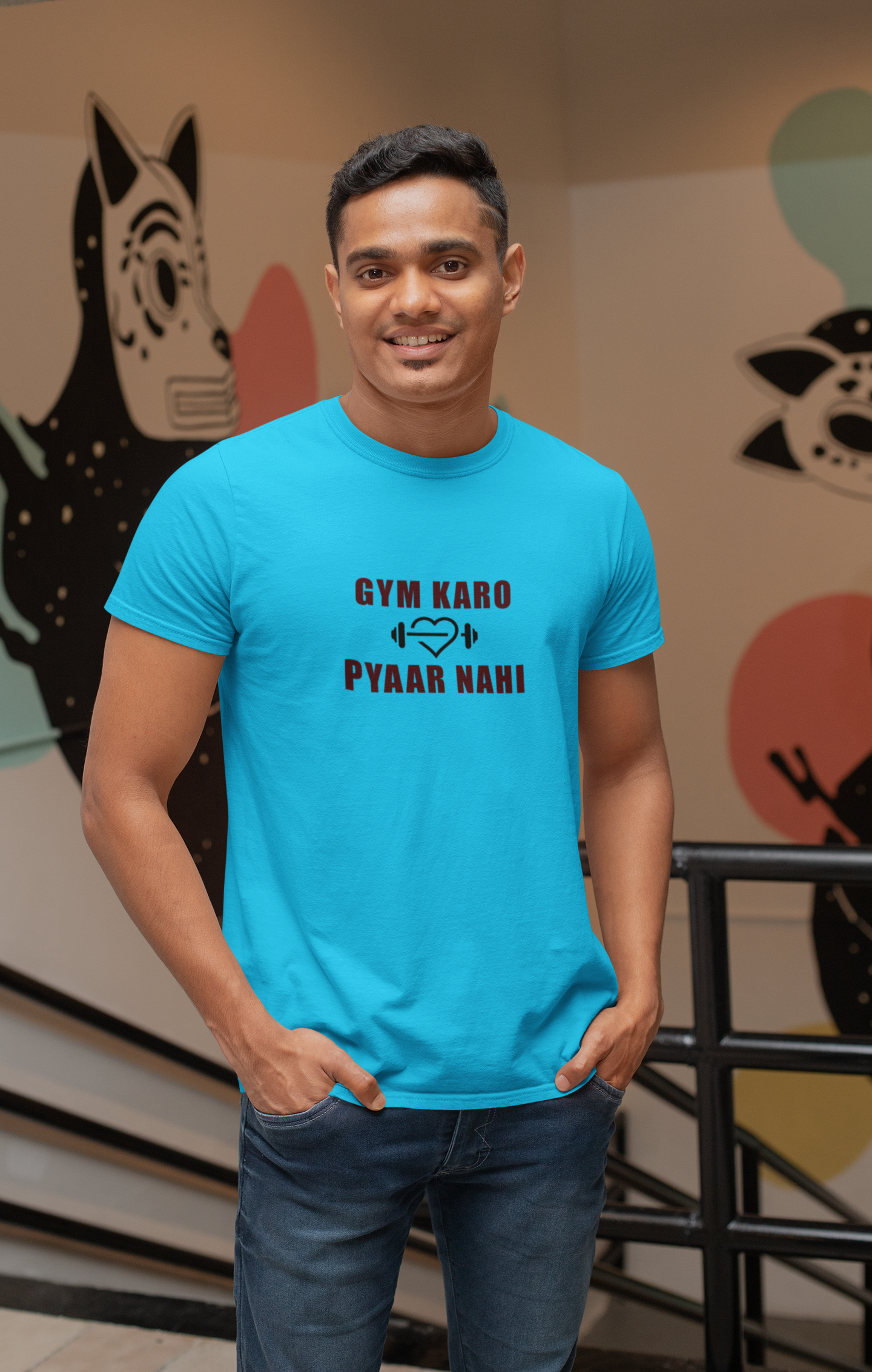 GYM KARO PYAR NAHI Workout T-shirt.